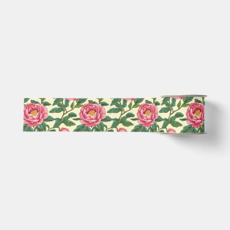 Roze, groene en gele chinoiserie bloemen grosgrain lint