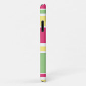 Roze, groene en gele strepen Case-Mate iPhone case (Achterkant/rechts)