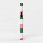 Roze, groene en witte strepen Case-Mate iPhone case (Achterkant/rechts)