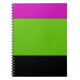 Roze, groene en zwarte ombre notitieboek