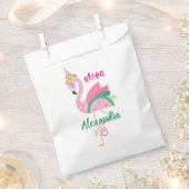 Roze Groene Flamingo & Watermeloen Tropische Verja Bedankzakje (Geknipt)