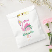 Roze Groene Flamingo & Watermeloen Tropische Verja Bedankzakje (Gezegeld)