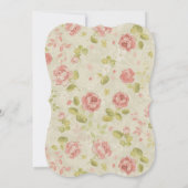  Roze Groene Floral Bridal Shower Kaart (Achterkant)