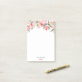 Roze groene Florentiegrens Post-it® Notes (Op bureau)