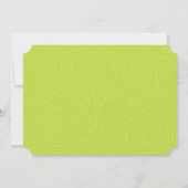 Roze groene gele Rose ModernTypography Wedding Kaart (Achterkant)