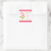 Roze, groene, gele, witte pony Dank u Sticker (Tas)
