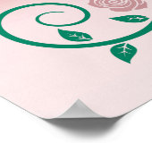 Roze|Groene glitter Drip Derby Baby shower Welkom Poster (Hoek)