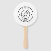 Roze Groene Golfkar Gepersonaliseerde grappig Handwaaier (Achterkant)