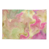 Roze, groene, goudkleurige hoesjes voor het afdruk kussensloop (Achterkant-Links)