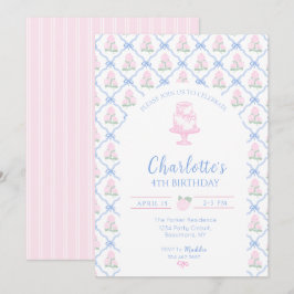 Roze Groene Hortensia Blauwe Boog Trellis Kaart