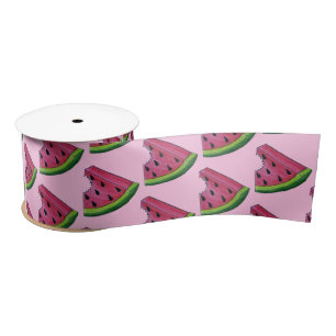 Roze groene japy Watermeloen Melon Slice Fruit Lint