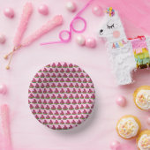 Roze groene japy Watermeloen Melon Slice Fruit Papieren Kommen (Feest)