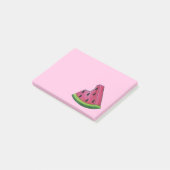 Roze groene japy Watermeloen Melon Slice Fruit Post-it® Notes (Schuin)