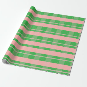 Roze groene kerst Plaid Cadeaupapier