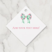 Roze & Groene Kerstboom Gift Label (Achterkant)