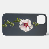 Roze groene langgroene bladeren op donkergrijs Case-Mate iPhone case (Achterkant (horizontaal))