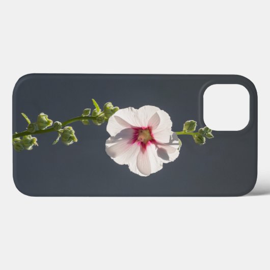 Roze groene langgroene bladeren op donkergrijs Case-Mate iPhone case (Achterkant (horizontaal))