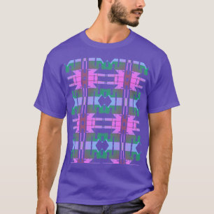 Roze Groene Lavendel Tribal Art Kleine Tegels Desi T-shirt