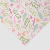 Roze groene  lenteverboeiend bloempatroon tissuepapier (Detail)