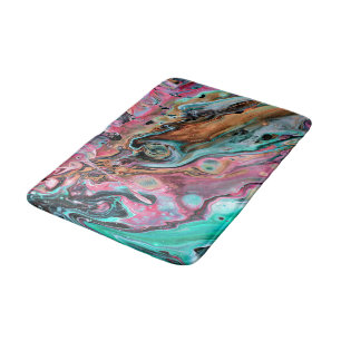 Roze & groene marmer badmat