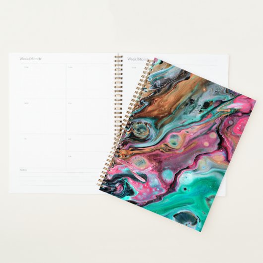 Roze & groene marmer planner (Display)