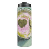 Roze Groene Matcha Love Tea Art Modern Stilleven B Thermosbeker (Voorkant)