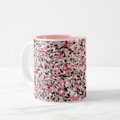 Roze & Groene Micro Camo Pattern Mok (Voorkant links)