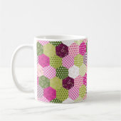  roze groene multiculturele patchwork Quilt Design Koffiemok (Links)