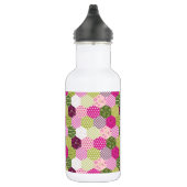  roze groene multiculturele patchwork Quilt Design Waterfles (Rechts)