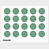 Roze groene op maat gemaakte bruiloft bedankt stic ronde sticker (Vel)