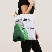  roze groene pasta parasol met citaat tote bag (Dichtbij)