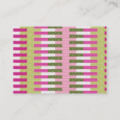  roze groene patchwork Kieuwontwerpcadeaus Visitekaartje (Achterkant)