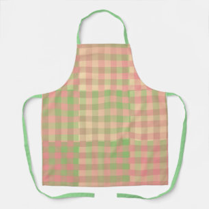 Roze Groene Patchwork Patroon Schort