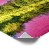 Roze Groene Platteland Landschap Poster (Hoek)