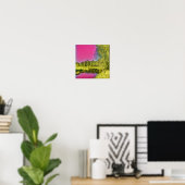 Roze Groene Platteland Landschap Poster (Thuiskantoor)