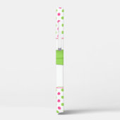 Roze groene Polka Dot Gerbera Daisy Case-Mate iPhone Case (Achterkant / Links)