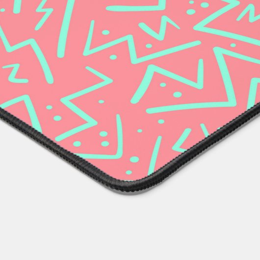 Roze & Groene Retro Psychedelische Ontwerp Bureaumat (Hoek)