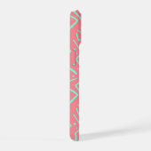 Roze & Groene Retro Psychedelische Ontwerp iPhone 15 Hoesje (Rechterkant)