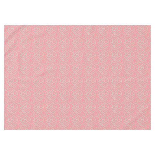 Roze & Groene Retro Psychedelische Ontwerp Tafelkleed (Voorkant (Horizontaal))