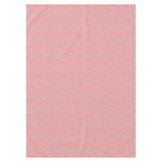 Roze & Groene Retro Psychedelische Ontwerp Tafelkleed (Voorkant)