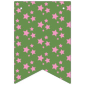Roze groene sterren Modern design Vlaggetjes (Tweede vlag)