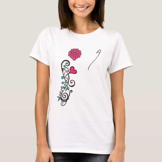 roze/groene t-shirt (Voorkant)