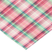 Roze Groene Tartan Plaid Medium Tafelloper (Hoek)
