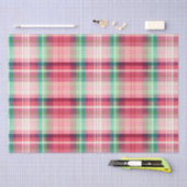 Roze Groene Tartan Plaid Tissuepapier (Craft)