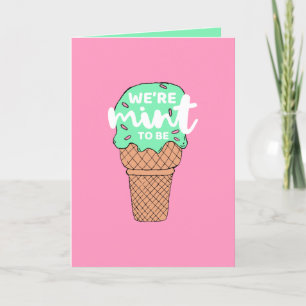 Roze groene Valentijn schetsen Mint om Ice Cream t Feestdagen Kaart