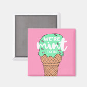 Roze groene Valentijn schetsen Mint om Ice Cream t Magneet (Voorkant / Achterkant)