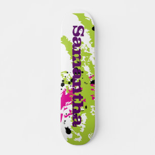 Roze groene verf Splash Ink Old School Skateboard