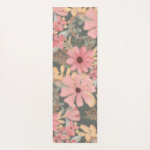 Roze groene vloeren laten Waterverf patroon achter Yogamat (Achterkant)