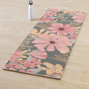 Roze groene vloeren laten Waterverf patroon achter Yogamat