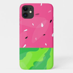 Roze groene watermeloen zoete zomer gestileerd iPhone 11 hoesje